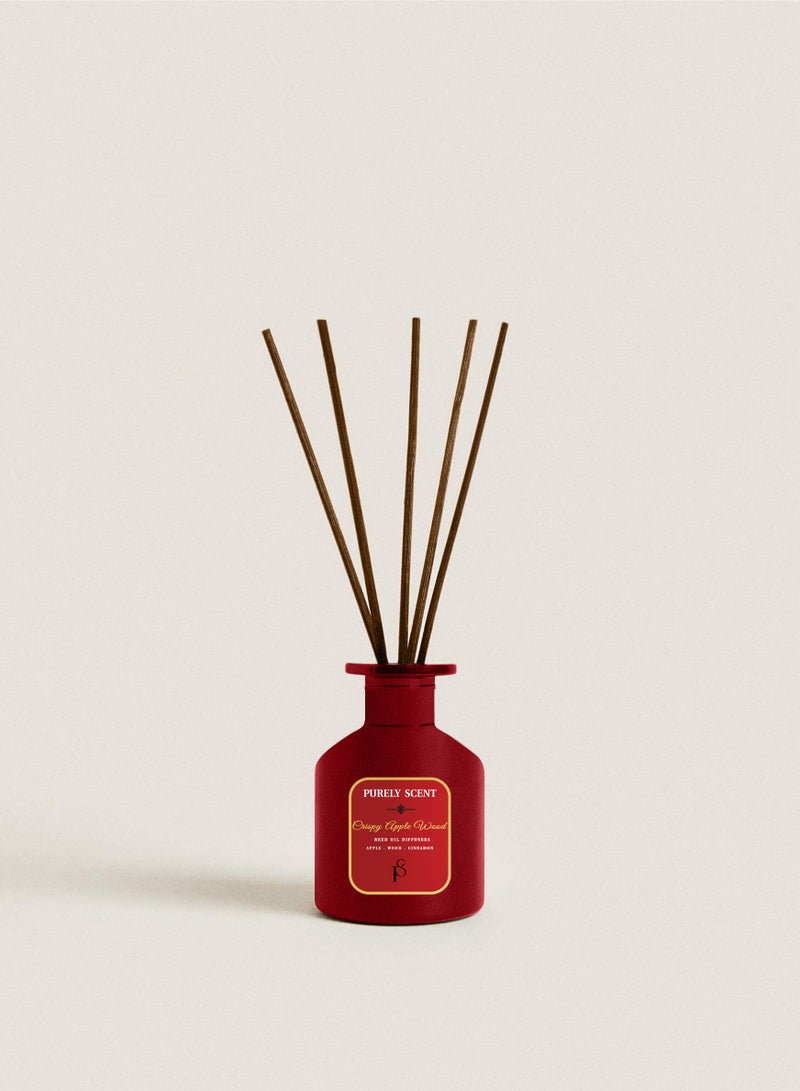 PURELY SCENT Crispy Apple Wood Reed Oil Diffuser, 6 Reed Sticks, Aromatherapy, Fragrant Diffuser, Lasts Upto 3 Months, 6.7 Fl Oz/200 ML - Image 1