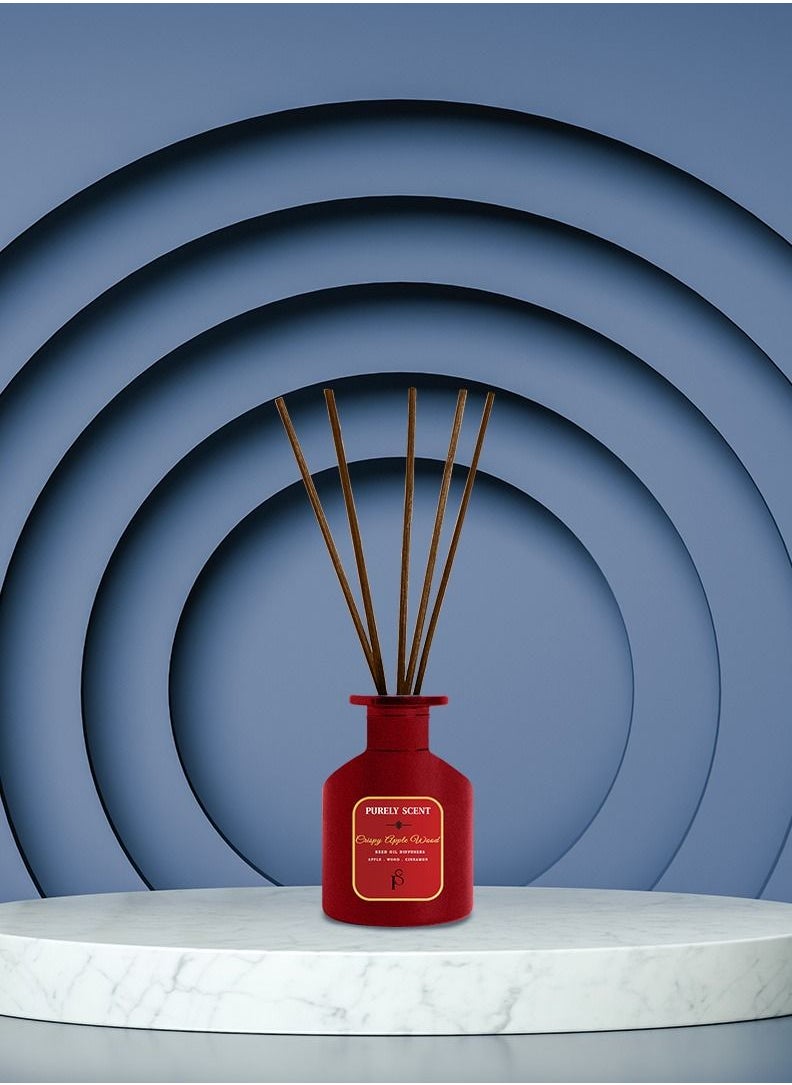 Crispy Apple Wood Reed Oil Diffuser, 6 Reed Sticks, Aromatherapy, Fragrant Diffuser, Lasts Upto 3 Months, 6.7 Fl Oz/200 ML