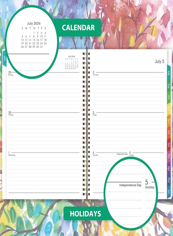Coboll Planner 2026-2027 - Academic Planner 2026-2027 Weekly and Monthly, July 2026 - June 2027, 9" x 11", with Colorful Coated Tabs, Reference Calendar - Image 4