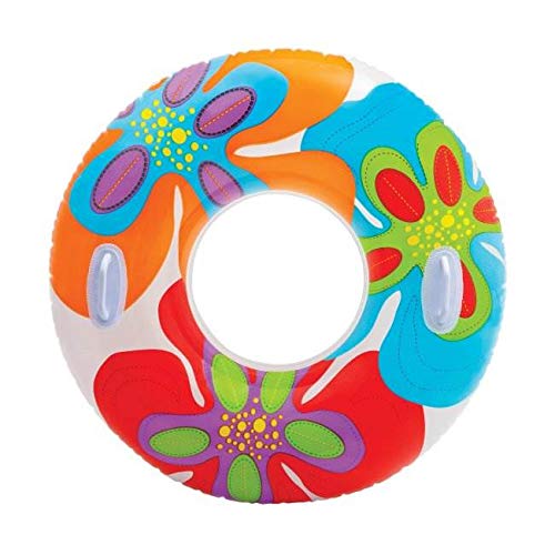 INTEX Groovy Color Inflatable Flower Transparent Tube Raft Set of 2 58263EP Colors may vary - Image 3
