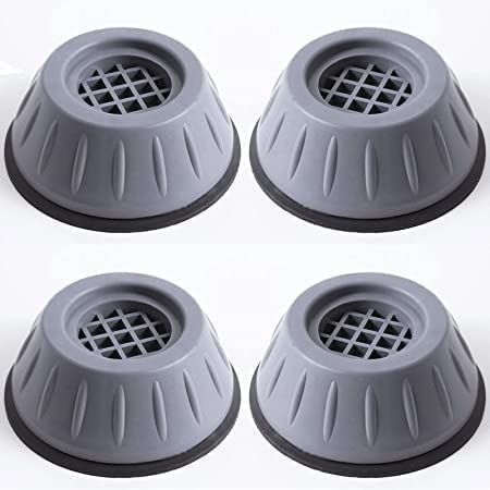 Shelzi Shelzi Washer Dryer Anti Vibration Pads with Suction Cup Feet Fridge Washing Machine Leveling Feet Anti Walk Pads Shock Absorber Furniture Lifting Base 4pcs Pack of 1  - Image 1