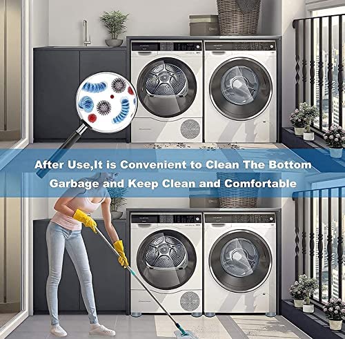 Shelzi Shelzi Washer Dryer Anti Vibration Pads with Suction Cup Feet Fridge Washing Machine Leveling Feet Anti Walk Pads Shock Absorber Furniture Lifting Base 4pcs Pack of 1  - Image 5