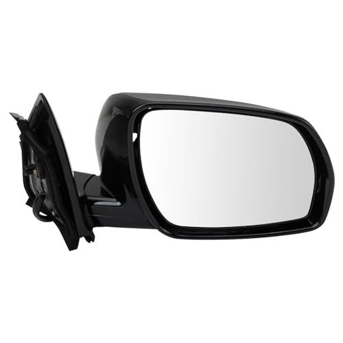TRQ Passenger Side Power Mirror Smooth Gloss Black Manual Fold No Heat No Memory Compatible with 2005-2007 Nissan Murano NI1321181 - Image 1