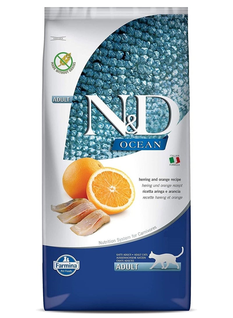 Ocean Herring and Orange Adult Cat Food 10 kg