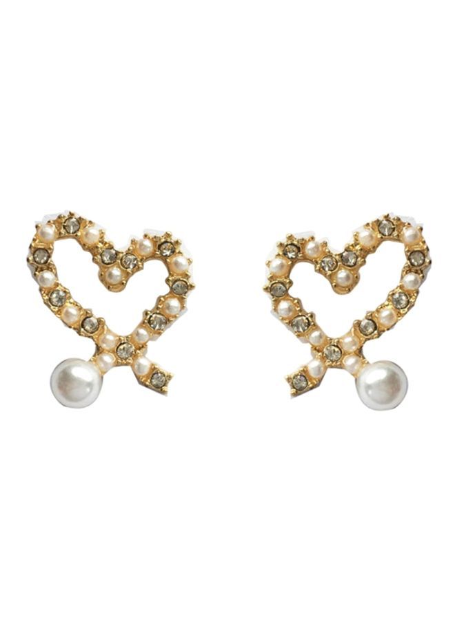 NIBEMINENT 925 Sterling Silver Pearl Studded Earrings