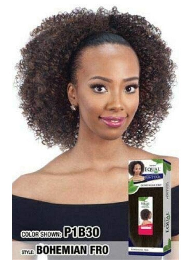 FreeTress Equal Synthetic Hair Drawstring Ponytail Bohemian Fro (1B)