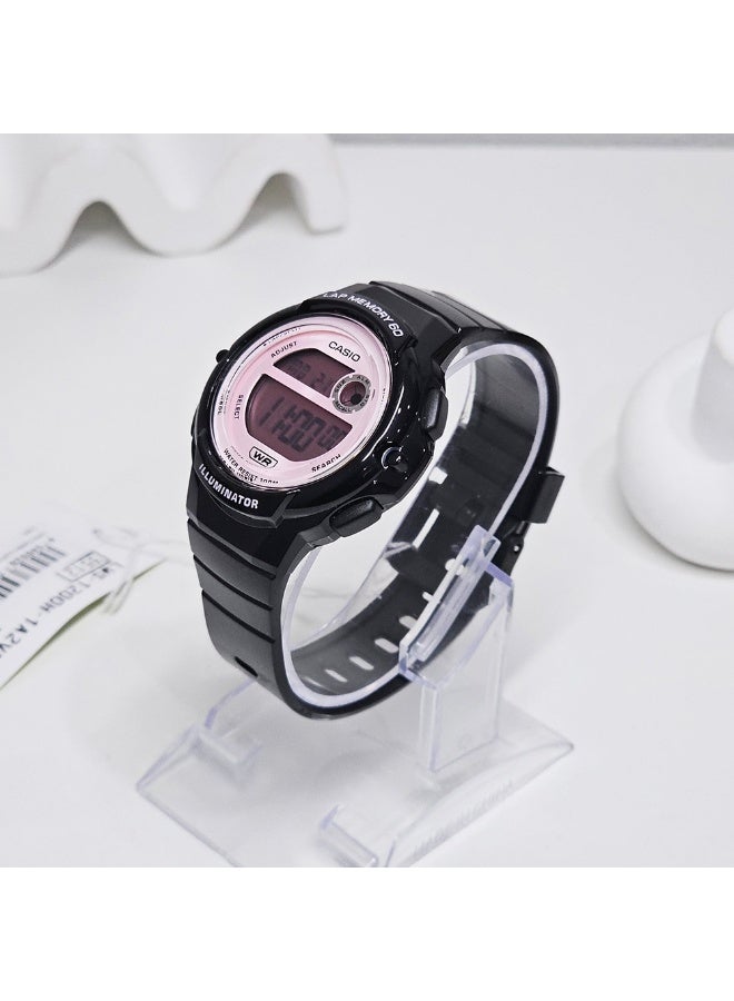 كاسيو ساعة كاسيو LWS-1200H-1A2VDF الرقمية للنساء – حزام ريزين أسود مع لمسات وردية وإضاءة LED وذاكرة 60 لفة - Image 3