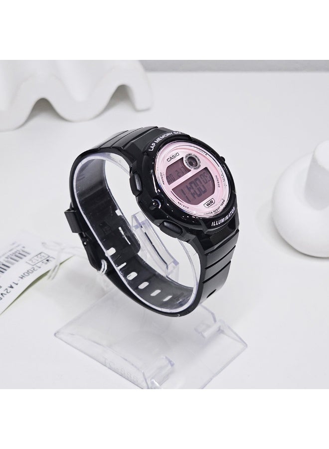 كاسيو ساعة كاسيو LWS-1200H-1A2VDF الرقمية للنساء – حزام ريزين أسود مع لمسات وردية وإضاءة LED وذاكرة 60 لفة - Image 4