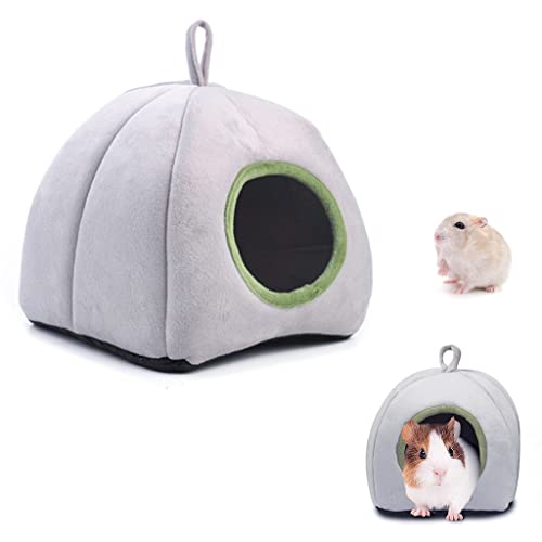 Qpets® Hamster House Cage, Soft Plush Rabbit Cage House Hamster Toys Bed Washable Hamster Cage Accessorie, Small Pet Bed Hideout for Guinea Pig & Chinchilla & Hamster & Hedgehog (Within 0.5 KG) - Image 1