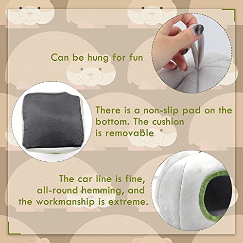 Qpets® Hamster House Cage, Soft Plush Rabbit Cage House Hamster Toys Bed Washable Hamster Cage Accessorie, Small Pet Bed Hideout for Guinea Pig & Chinchilla & Hamster & Hedgehog (Within 0.5 KG) - Image 3