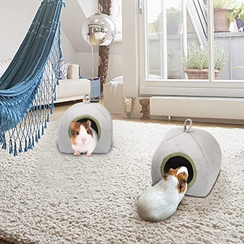 Qpets® Hamster House Cage, Soft Plush Rabbit Cage House Hamster Toys Bed Washable Hamster Cage Accessorie, Small Pet Bed Hideout for Guinea Pig & Chinchilla & Hamster & Hedgehog (Within 0.5 KG) - Image 5