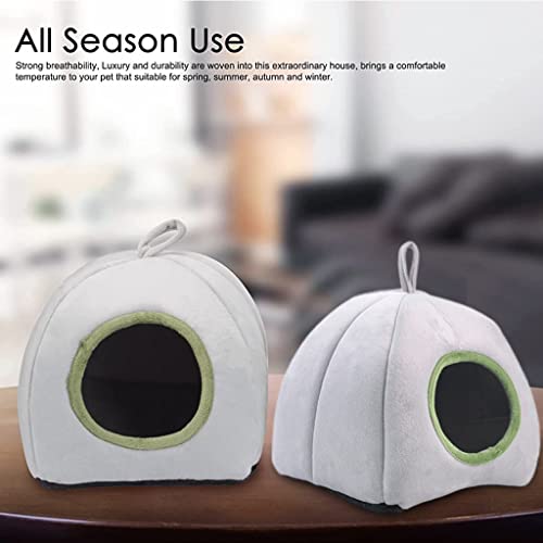 Qpets® Hamster House Cage, Soft Plush Rabbit Cage House Hamster Toys Bed Washable Hamster Cage Accessorie, Small Pet Bed Hideout for Guinea Pig & Chinchilla & Hamster & Hedgehog (Within 0.5 KG) - Image 4