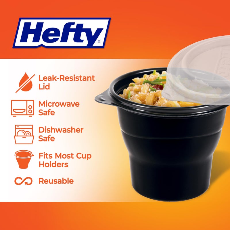 Hefty Multi-Purpose Cups  Reusable Containers with Lids  16 Ounce Capacity  4 Count - Image 4