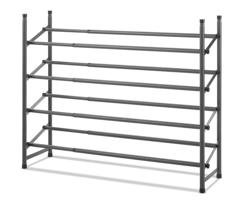 Whitmor 4-Tier Shoe Rack Gunmetal Gray - Image 1