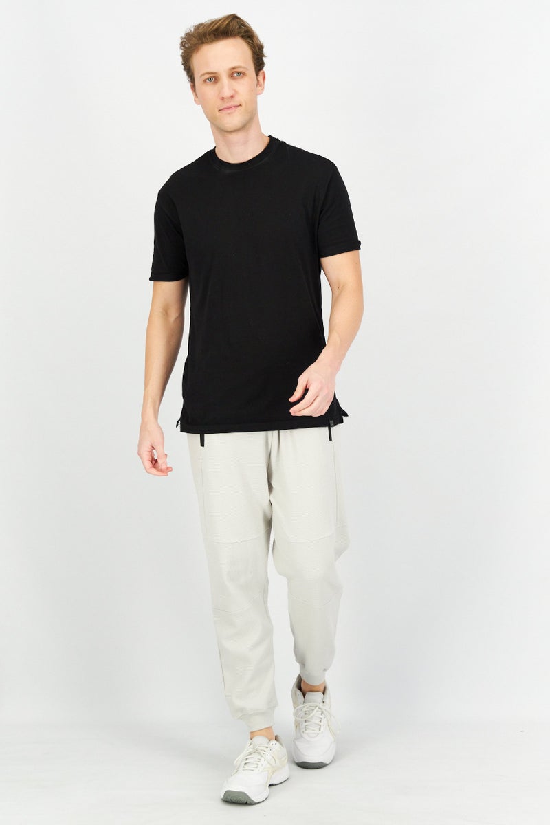 Sovereign Code Men Regular Fit Textured Drawstring Jogger Pant, Light Grey - Image 4