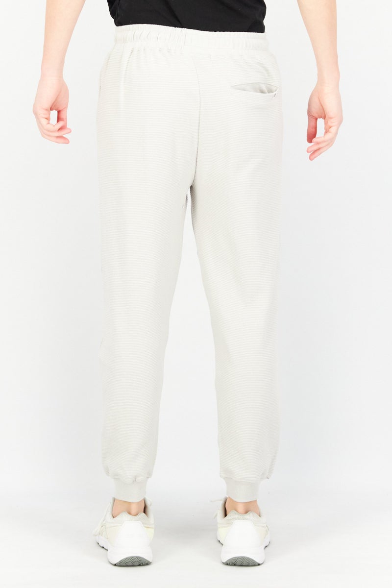Sovereign Code Men Regular Fit Textured Drawstring Jogger Pant, Light Grey - Image 2
