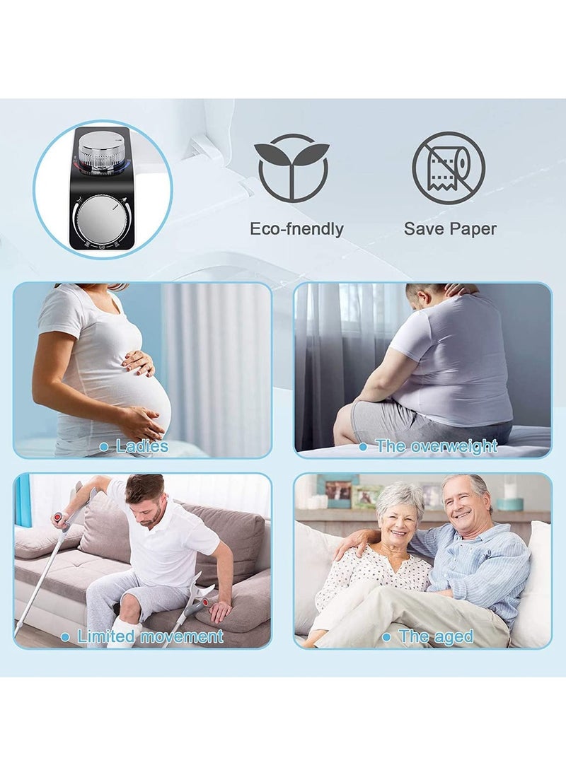 Generic - Bidet Attachment for Toilet -Self Cleaning Dual Nozzle, Non-Electric Bidet, Cold & Warm Fresh Water Bidet Sprayer With Temperature & Pressure ControlsBidet Attachment for Toilet -Self Cleaning Dual No - Image 1