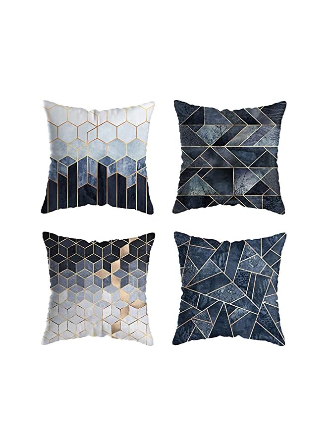 SYOSI Geometric Pillow Covers, SYOSI Colorful Gradient Throw Pillow Covers Square Cushion Case Soft Pillowcases, 18x18 inch for Home Decor Set of 4 for Sofa Couch Car Bedroom Indoor Decor - Image 2