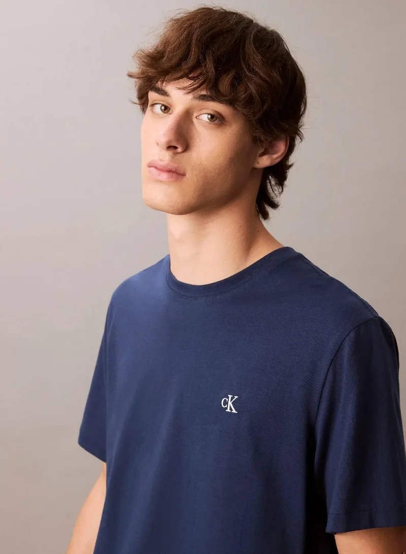 Calvin Klein Jeans Blue Jean Monogram T-shirt for Men | Best Price UAE