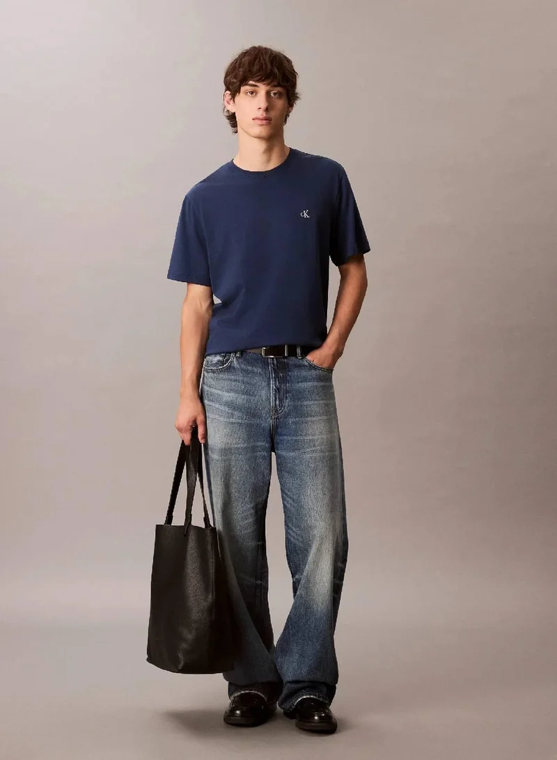 Calvin Klein Jeans Blue Jean Monogram T-shirt for Men | Best Price UAE