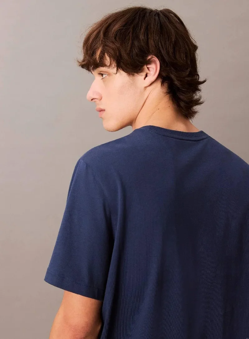 Calvin Klein Jeans Blue Jean Monogram T-shirt for Men | Best Price UAE