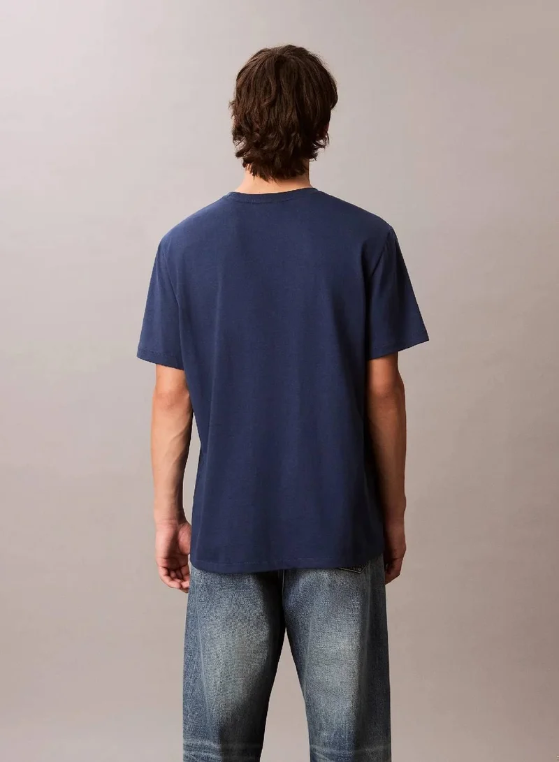 Calvin Klein Jeans Blue Jean Monogram T-shirt for Men | Best Price UAE