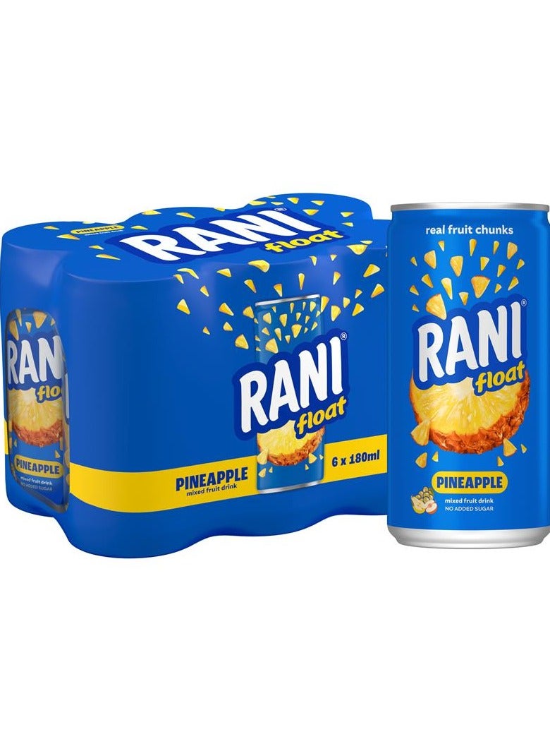 Rani Float Pineapple No Added Sugar Mixed Fruit Drink 6 x 180ml - Image 1