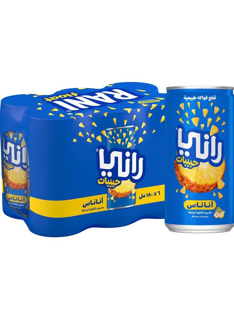 Rani Float Pineapple No Added Sugar Mixed Fruit Drink 6 x 180ml - Image 2