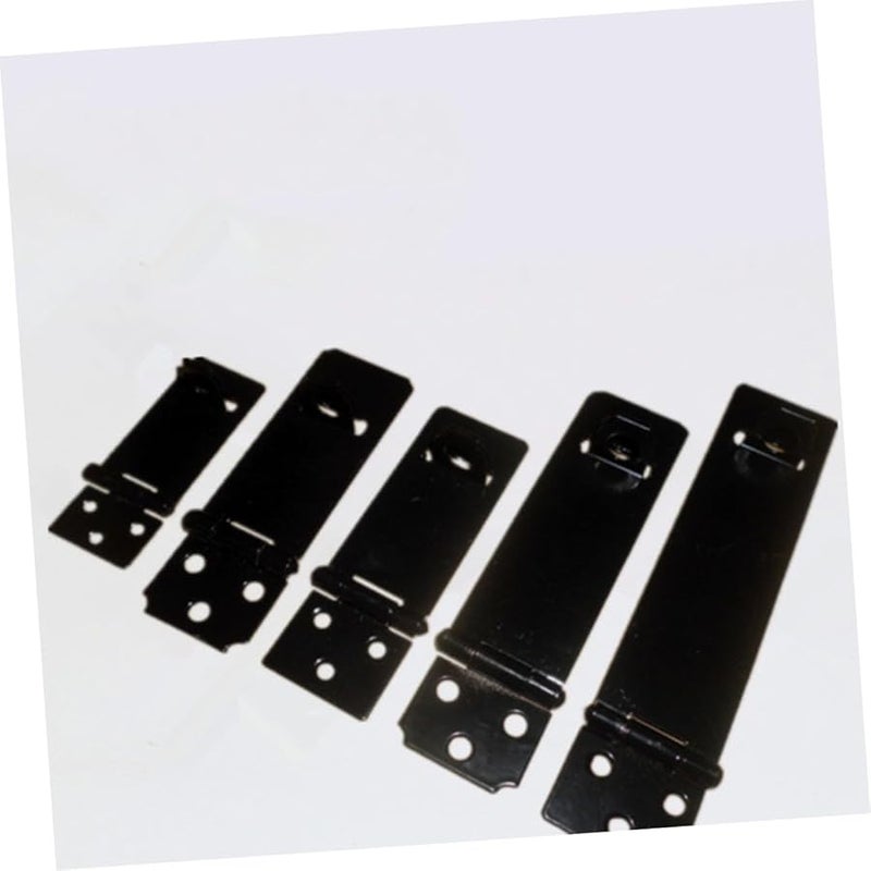 5 قطعة من قفل الباب الحديدي الأسود مشبك الأمان قفل المزلاج للبوابة الخزانة السقيفة - Image 3