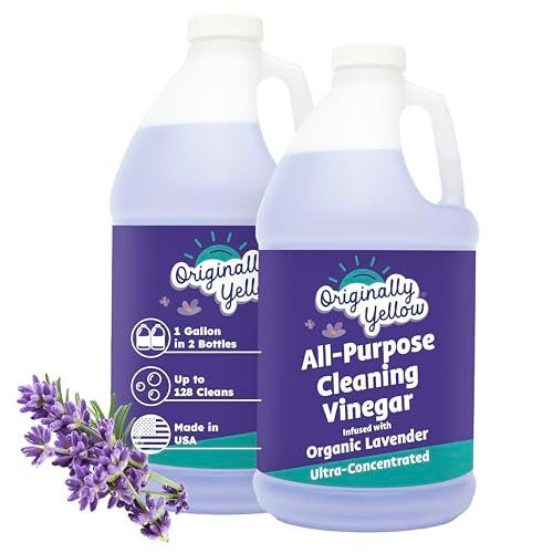 Originally Yellow Lavender White Vinegar For Cleaning Purpose | USA Made All Purpose Cleaner | Use as Glass, Kitchen & Floor Cleaner | Plant Derived Cleaning Vinegar 1 Gallon in 2 pack | 128 Oz - Image 1