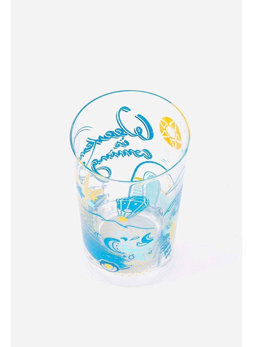 RITZENHOFF Weekends Is Coming Printed Glasses 300 ml, Clear White Combo  - Image 2