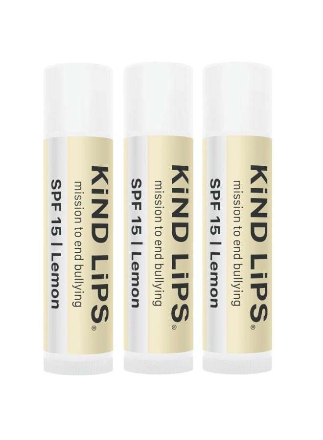 Kind Lips بلسم شفاه كيند SPF 15 أكسيد الزنك 3 عبوات - حماية شمسية معدنية نظيفة للشفاه الجافة - آمن للشعاب المرجانية، 100% طبيعي، خالي من الجلوتين، خالي من الحبوب - صنع في الولايات المتحدة - مجموعة بلسم شفاه مميزة - Image 4