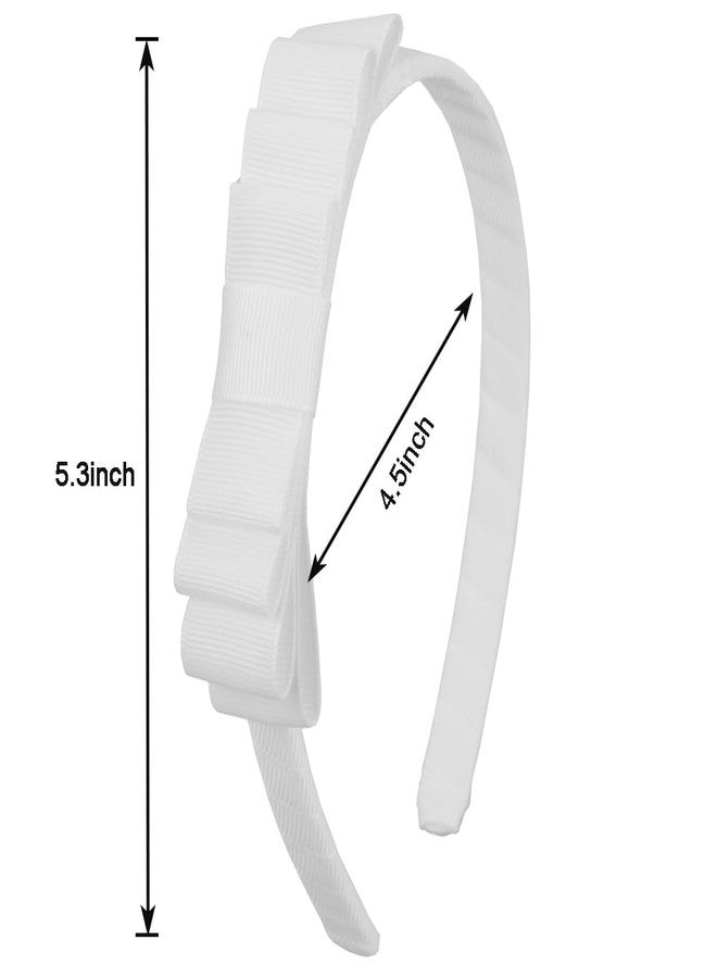 7Rainbows White Toddler Headband Knotted Bow Headband for Girls - Image 3