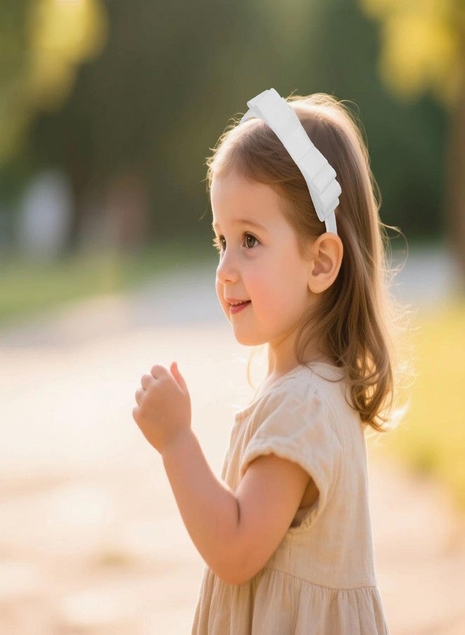 7Rainbows White Toddler Headband Knotted Bow Headband for Girls - Image 4