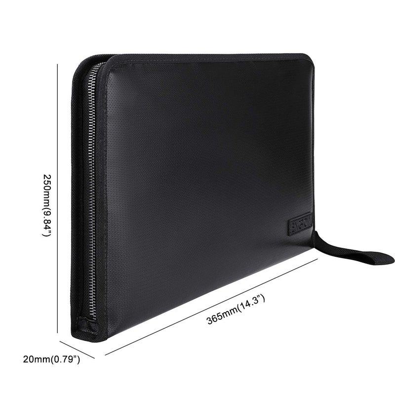 ENGPOW Fireproof Expanding File Folder with 13 Multicolored Pockets A4 Size Document Organizer with Color Labels Zipper Closure Non-Itchy Silicone Coated Portable Filing Pouch(14.3" x 9.8") - Image 4
