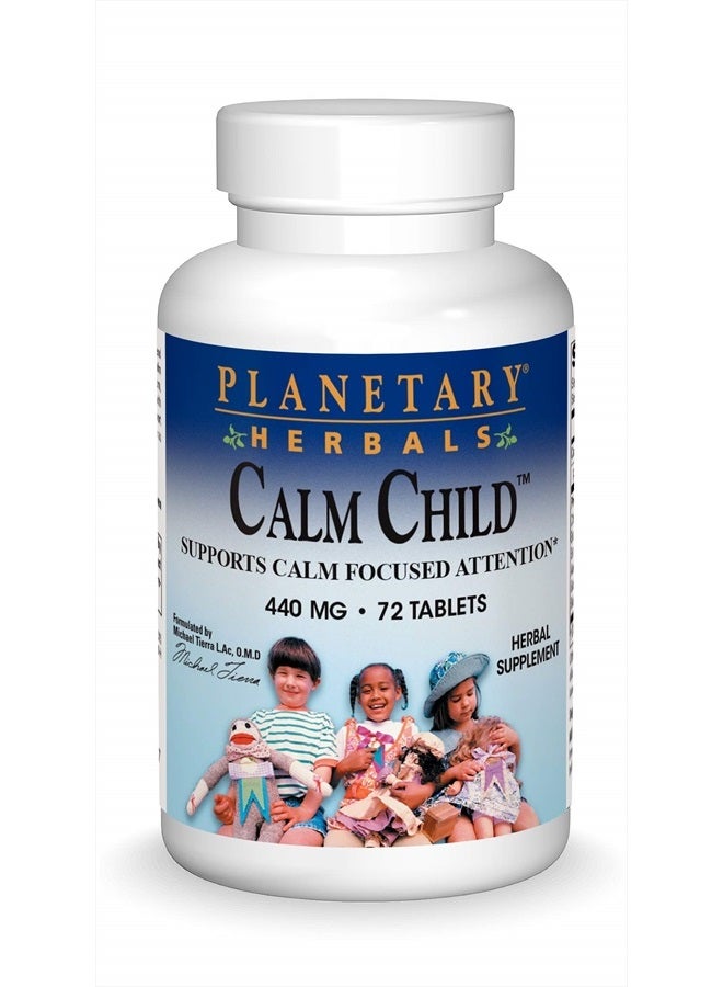 PLANETARY HERBALS Calm Child for Active Children 72 tabs - Image 1