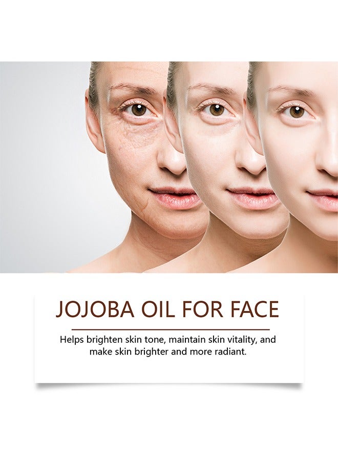 EELHOE 100% Pure Jojoba Oil - Organic Jojoba Oil Cold Pressed, 100% Pure World Natural Jojoba Oil Vegan for Skin, Nails, Hand, Body and Face,Women's Face Moisturizing, Brightening and Firming Care, Vitamin C Oil  100ml - Image 5