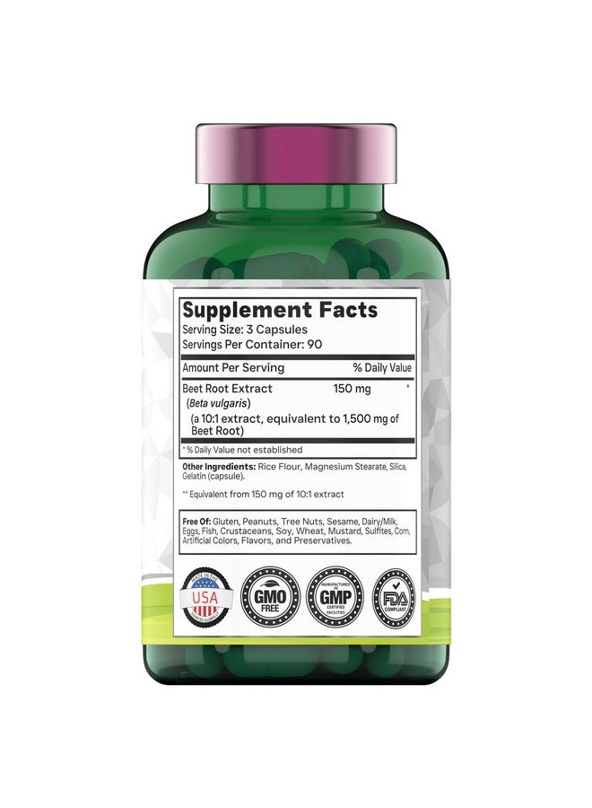 tnvitamins Beet Root Capsules 15,00 Mg Per Serving - 270 Capsules | Beet Root Powder Extract | Non-GMO & Gluten-Free | Produced in The USA - Image 2