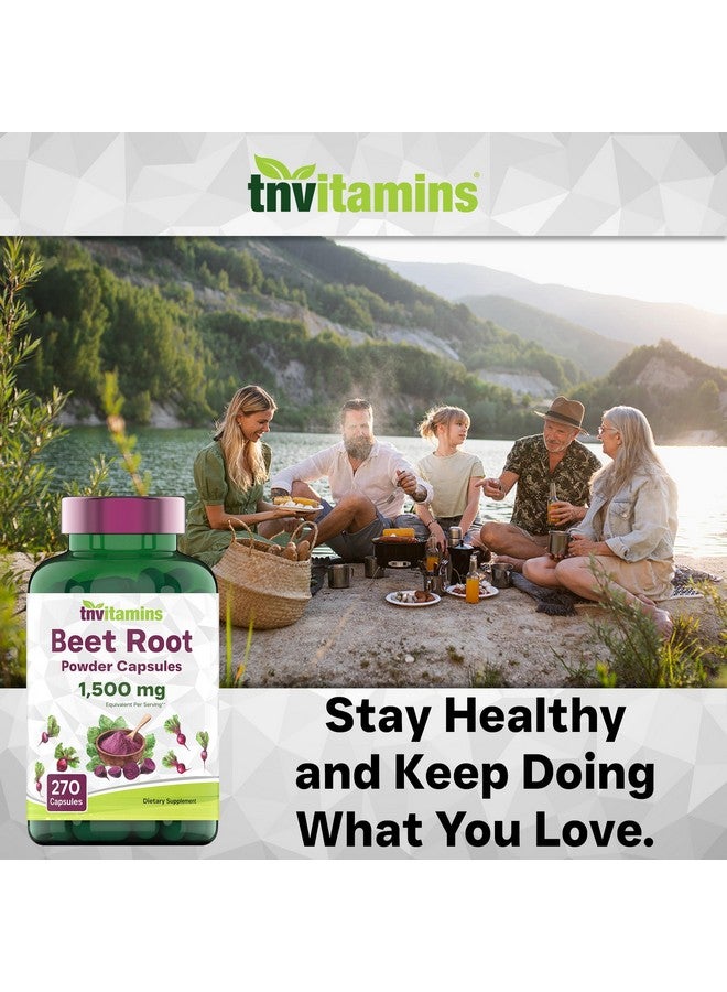 tnvitamins Beet Root Capsules 15,00 Mg Per Serving - 270 Capsules | Beet Root Powder Extract | Non-GMO & Gluten-Free | Produced in The USA - Image 5