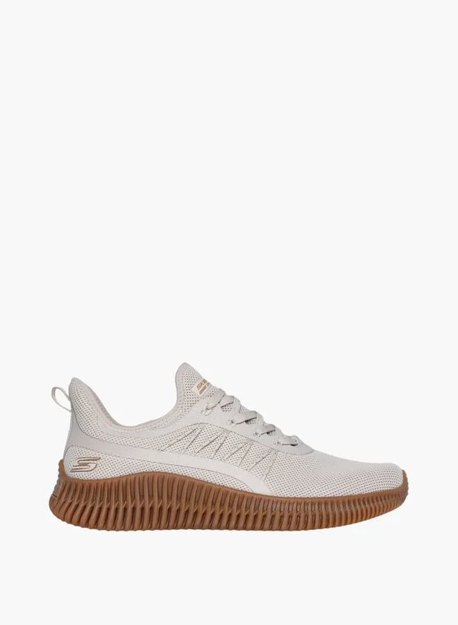 سكيتشرز Men's Mesh Sports Shoes with Lace-Up Closure - BOBS GEO