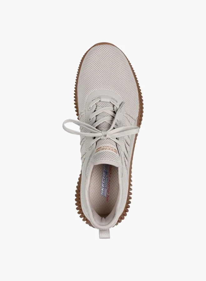 سكيتشرز Men's Mesh Sports Shoes with Lace-Up Closure - BOBS GEO