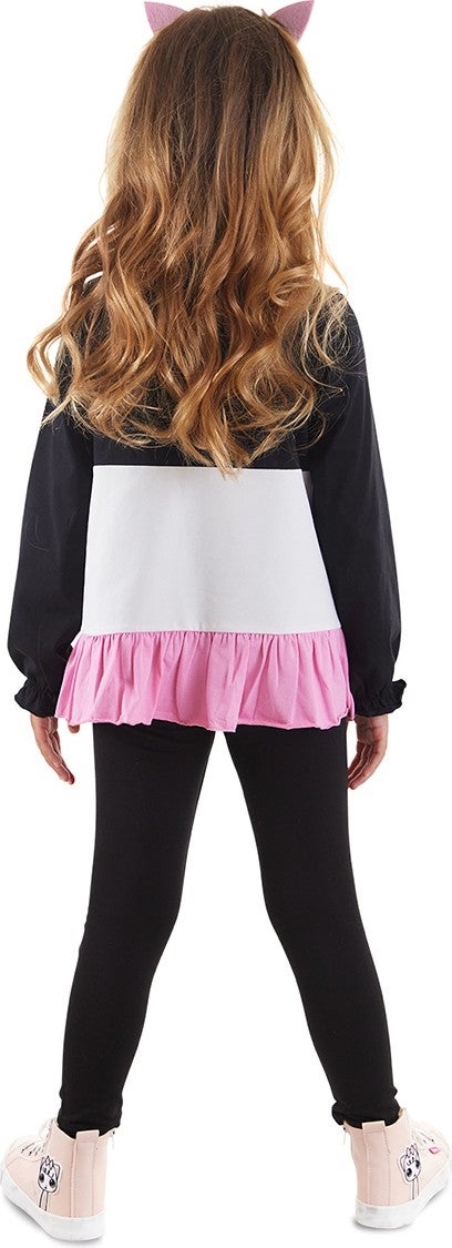 Denokids Frilly White Cat Girl T-Shirt Tights Set  - Image 2