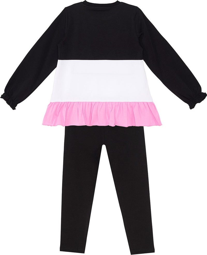 Denokids Frilly White Cat Girl T-Shirt Tights Set  - Image 4