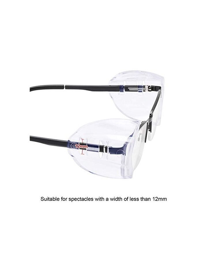 Side Shields for Eyeglasses Transparent Prescription Glasses, Safety For Glasses,Slip on Clear Shields,Fits Small to Medium Frames Protect(10 Pairs)