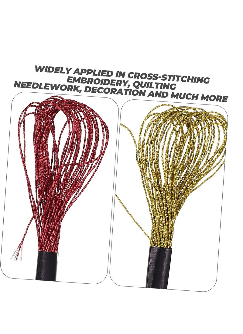 Generic - Cross Thread Cross Floss Crochet Cotton Thread Friendship Bracelet String Craft Sets for Embroidery Set Sewing Kits Multi-Function Embroidery Thread Metal 36 Rolls - Image 1