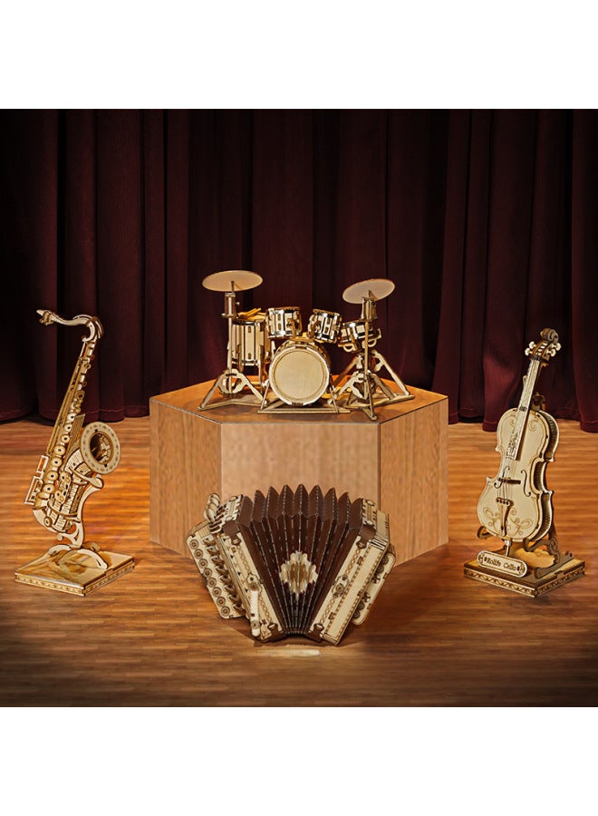 Ruotai WUDE3d Puzzle Three-dimensional Puzzle Puzzle Children's Wooden Puzzle Model Creation Set Puzzle Toy-Color:White Glue + Tweezers +2 Sandpaper (2 Yuan For Price Change) - Image 3