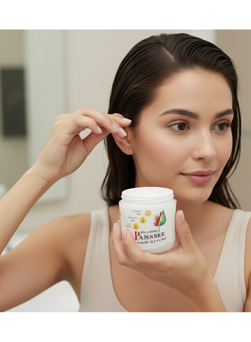 PANSSEE Hair wax cream thickens, softens and shines (2 packs) each pack 170ml - Image 3