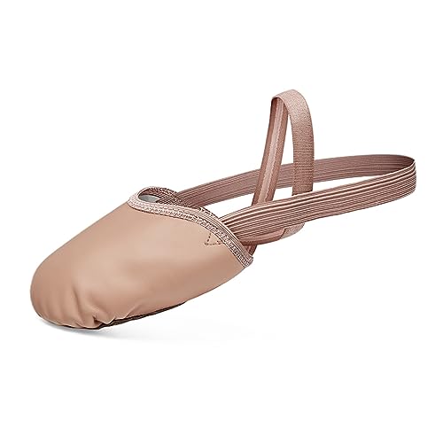 Stelle Leather Half Soles Dance Shoes Womens Lyrical Pirouette Turners Dance Shoes for Turning (Girls/Boys/Men/Adult) (Tan, 7.5/8.5) - Image 1