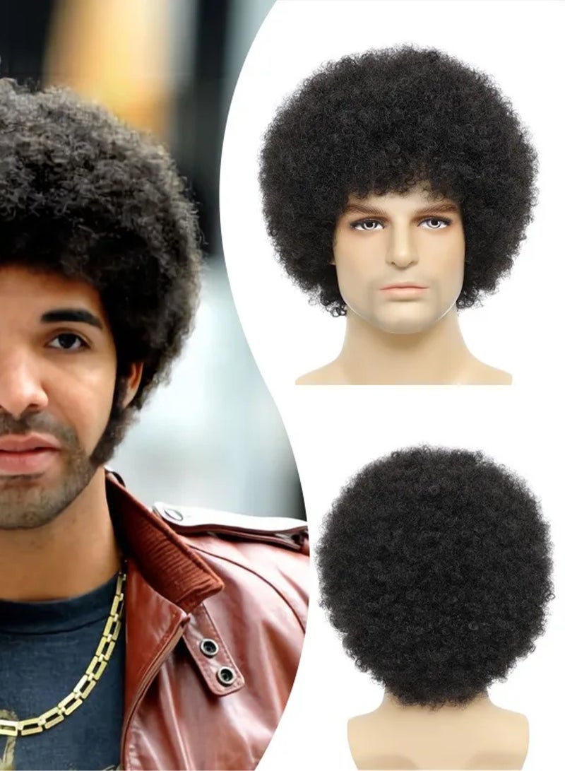 إستيل ملابس تنكرية للرجال، أغطية رأس، قطعة شعر مجعدة ومنفوشة متفجرة مع مادة ألياف مقاومة للحرارة بطول 16 سم لارتداء أنيق ومتين، دعامة مثالية للحفلات للمناسبات التي لا تُنسى - Image 2