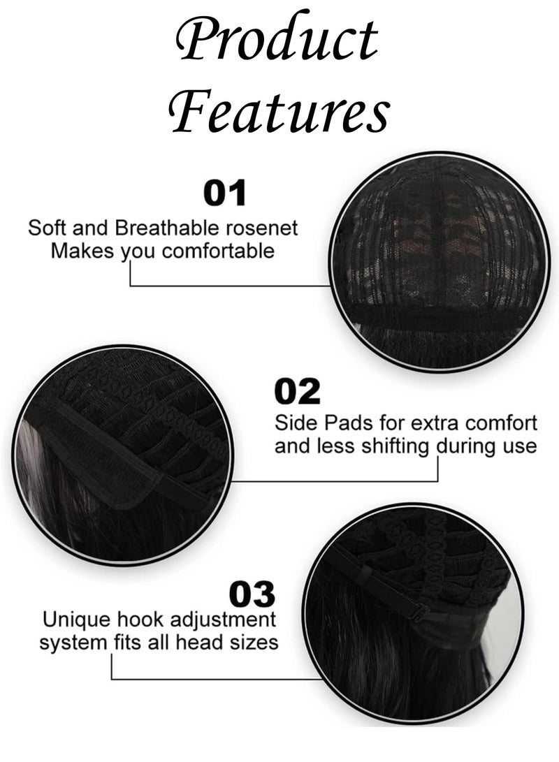 إستيل ملابس تنكرية للرجال، أغطية رأس، قطعة شعر مجعدة ومنفوشة متفجرة مع مادة ألياف مقاومة للحرارة بطول 16 سم لارتداء أنيق ومتين، دعامة مثالية للحفلات للمناسبات التي لا تُنسى - Image 3